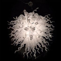 Vintage Hand Blown Glass Chandelier Lamp Light Custom Decorative Modern Crystal Glass Big Pendant Lamps 28 Inches