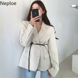 French Chic Elegant Lapel Ladies Coat Single-breasted Long Sleeve Jacket Simple Fashion Solid Colour Top Women 210422