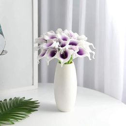 Decorative Flowers & Wreaths 20 Realistic Simulation Calla Lily Suitable For DIY Bride Wedding Bouquet Centerpieces Home Decoration