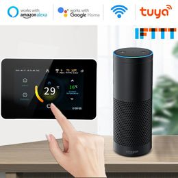wifi heating control Canada - Smart Home Control Tuya Wifi Thermostat Alexa LCD Wireless Temperature Controller For Gas Boiler Water Heating Works With Echo Google