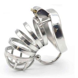 Cockrings Adult Games male chastity device Long section breathable cage cockring metal stainless steel 1124
