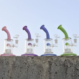 Pink Blue Purple Green Hookahs Dome Perc Glass Bongs Oil Rig Dab RigsSplash Guard Insert Bridcage Perc Water Pipe DHL20091