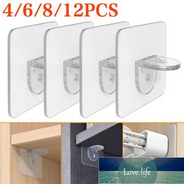 Adhesive Shelf Support Pegs Drill Free Nail Instead Holders Triangle Bracket Closet Cabinet Shelf Support Clips Wall Hangers Factory price expert design Quality