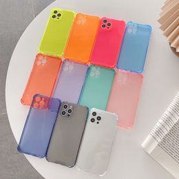 Shockproof Pudding Jelly Colour Clear Cases For Iphone 15 14 13 12 11 Pro X XR XS Max 8/7 Plus Soft TPU Transparent Back Cover 500pcs