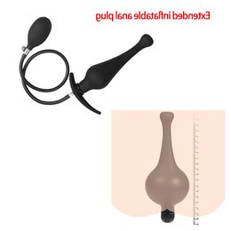 Lengthen Inflatable Anal Plug Huge Anus Butt Dilator Expandable Prostate Massager Ball Sex Toys Women