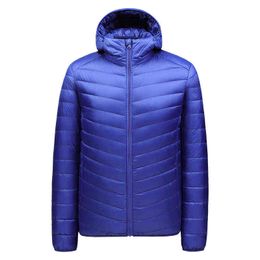 Men's All Season Lightweight Down Jacket Waterproof, Windproof and Breathable Jacket Plus Size Hooded Parka Men Jacket Y1103