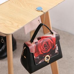 Creative Portable Metal Foldable Bag Purse Hook Handbag Hanger Holder Shell Folding Table 10 Colours Hooks & Rails224j