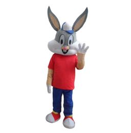 Bugs Grey Rabbit cartoon Mascot Costume Fancy Dress Animal Halloween mascot costume