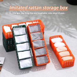 Storage Drawers 5 Grid Plastic Underwear Box Closet Organizer Drawer For Socks Boxers Briefs Bra Travel TA