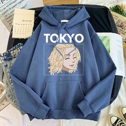 Tokyo Revengers Anime Print Sweatshirt Men Casual Funny Creative Tracksuit Harajuku Style Pullover Loose Oversized Hoodies Male Y0804