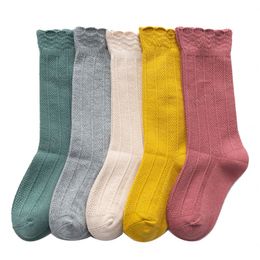 Soft Cute Kids Knee High Socks Baby Boys Girls Cotton Breathable Soft Socks Newborn Infant Long Socks Suit For 0-8 Years