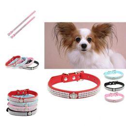 Cat Collars & Leads Shiny Rust Resistant Rhinestone Embedded Dog Collar Pet Supplies Creative For Festival
