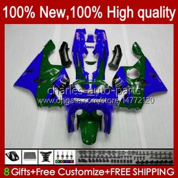 Body kit For KAWASAKI NINJA ZX-636 ZX 6R 636 600CC 600 CC green blue stock 1994 1995 1996 1997 Bodyworks 50HC.62 ZX600 ZX 6 R ZX636 ZX-6R 94-97 ZX600C ZX6R 94 95 96 97 Fairing