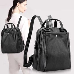 Dai.mm 2020 New Hot Women Backpack Luxury Soft Leather Fashion Backpacks Female Mochila Feminine Casual Large Capacity Vintage Q0528