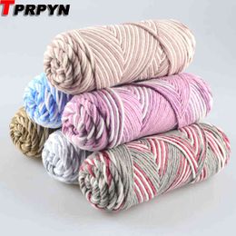 1PC 1Pc=100g Lovely Creative Natural Soft Long Stapled Cotton Yarn Thick Yarn for Knitting Baby Wool Crochet Yarn Weave Thread Y211129