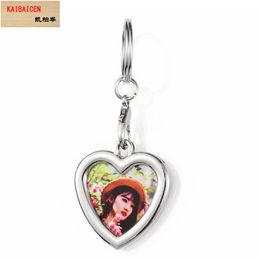 sublimation Aluminium keychains hot heat transfer printing blank diy Lobster buckle photo frame key chain