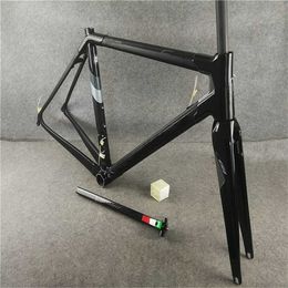 custom bike frame UK - BOB C64 Road Carbon Bike Frames Black Frame Direct mount brake Customize 48 50 52 54cm 56cm