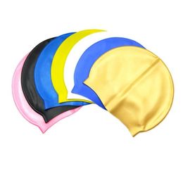 9Colors Silicone Waterproof Swimming Caps Ear Protection Long Hair Sports Swim Pool Hat bathing Cap