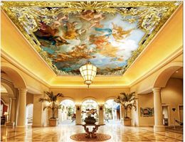 Custom wallpapers for walls 3d zenith murals HD European pattern figure oil painting ceiling mural wall papers living room decoration