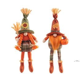 -Fournitures de fête Festival de récolte Festival Gnome Automne Peluche Poupée Poupée Sans personnage Ornements Dwarf Figurines Tier Decorations Enfants Cadeau RRB11848