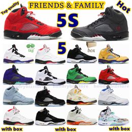 5S 5 Sail Friends Family Scarpe da basket DMP Raring Bull Pack Rosso Grigio Trophy Room Sneakers Oreo Moonlight Oregon Stealth What The Wings Sports Scarpe da ginnastica da uomo con scatola