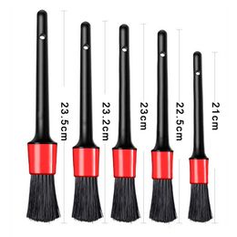 5pcs Car Detailing Brush Auto Cleaning Set Dashboard Air Outlet Clean Tools Accessories