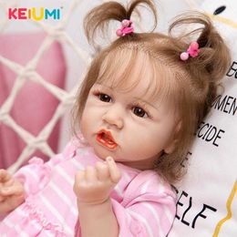 Fashion Reborn Boneca Baby Doll Toys Full Silicone body Realistic Newborn Toddler Doll Toys Kids Playmate Birthday Gift Q0910