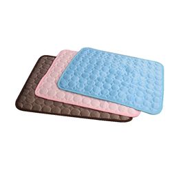 Dog Mat Cooling Summer Pad Mat For Dogs Cat Blanket Breathable Pet Dog Bed Summer Washable For Small Medium Large Dogs 210924