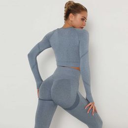 Gym Set Women Seamless Fitness Bra Sport High Waist GYM Sexy Booty Leggings Push Up Pants Leggins Workout Suit 210930