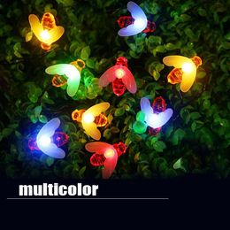 decorative patio lights Canada - Strings Solar Powered String Lights 200 LED Cute Honeybee 72FT 8 Modes Waterproof Fairy Decorative For Outdoor Gardens Patio Wedding