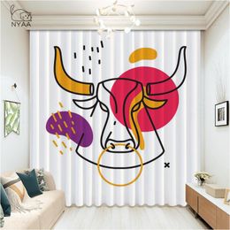 Heiland Cow Curtain For Kitchen Europe Style Children'S Room Curtains Cafe Bathroom Po Office & Drapes