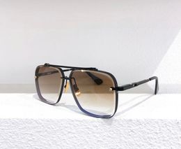 Square Sunglasses Black Iron Frame Brown Gradient Lens Sonnenbrille Sun Glasses for men occhiali da sole uv400 protection with box