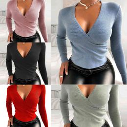 Za 2021 New Spring Women's Shirt Tops Casual V-Neck Threaded Sweater Chiffon T-Shirt Plus Size Women's Clothes X0721