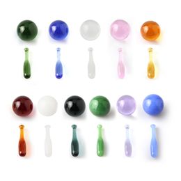 Beracky Glass Base Ball Terp Slurper Smoking Set 20mmOD Coloured Marble Sets For Slurpers Quartz Banger Nails Water Bongs Dab Rigs Pipes