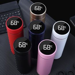 460ml Thermos Bottles Temperature Display Smart Office Stainless Steel Vacuums Flasks Coffee Travel Mug Vacuum Tumbler Leak Proof watera38