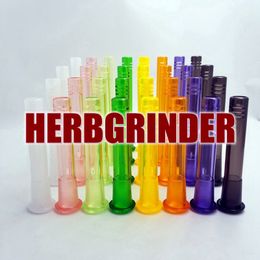 Cool Colourful Pyrex Thick Glass Bong Smoking Down Stem Hookah Waterpipe Philtre Rod 14MM Female 18MM Male Holder High Quality Bowl DownStem Accessories DHL Free
