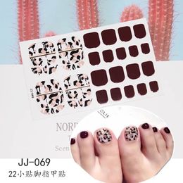 Wholesale Fashion Nail Sticker Decals for Foot 22 Pcs Tips Adhesive Toenail Stickers Salon Manicure Tools