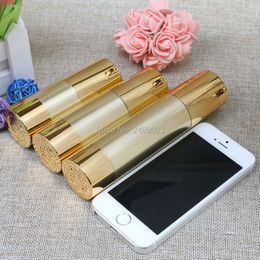 Makeup Tools Gold Wire-drawing Refillable Bottles 15ml 30ml 50ml Lotion Cosmetic Container Empty Shampoo Airless Bottle 2pcs/lothigh qty