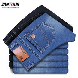 Jantour Brand Men's Jeans Classic High Quality Fashion Business Casual Straight Pants Trousers Hommes Large Size 35 40 211120