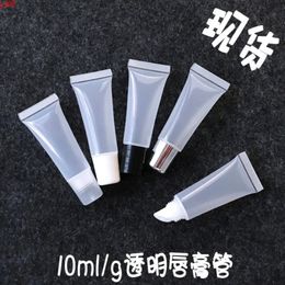 100 pcs 8 10 ML Transparent plastic Lipstick Cosmetics Hose Eye Cream Moisturizer Lip Gloss Empty Bottles high qty