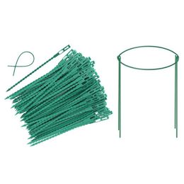 Other Garden Supplies 100 Pcs Adjustable Plant Twist Ties, For Secure Vine Green With 2 Half Round Metal Supports