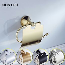 Black Toilet Paper Holder Gold Bronze White Chrome Retro Brass Bathroom WC Tissue Paper Towel Holder Antique Toilet Roll Shelf 210320