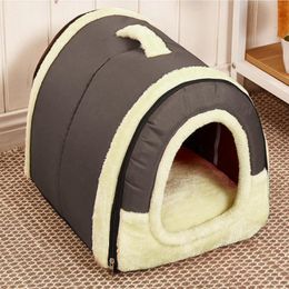 Cat Beds & Furniture Sweet Bed Warm Pet Basket Cosy Kitten Lounger Cushion House Tent Soft Small Dog For Washable Cave Cats #T3G