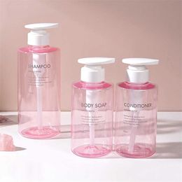 Bathroom Shampoo Bottle Set Press-type Replacement Lotion Shower Gel Filling Bottle Outdoor Travel Tools 300ml/500ml 211130