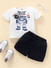 Baby Astronaut Print Tee & Shorts SHE