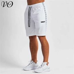 Streetwear summer cotton fashion men's shorts casual five-point pants jogger gyms brand bodybuilding sportswear X0628