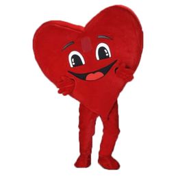 Halloween Red Love Heart Mascot Costume Customization Cartoon Anime theme character Christmas Fancy Party Dress Carnival Unisex Adults Outfit