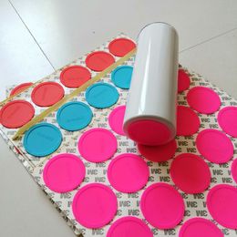 Multicolor More sizes Round Rubber non-slip Coaster tumbler Cup bottom Mat Self-adhesive mug pad with 3M glue