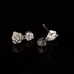 Moissanite Stud Earrings D Color Prong Setting S925 Sterling Silver Earring Single 05ct Total 1ct Women Jewelry Drop