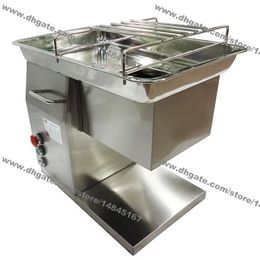 250KG/H Stainless Steel 2.5mm-25mm Customized Blade 110v 220v Electric Industrial Fresh Meat Cutter Slicer Processing Machine